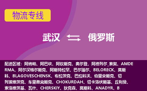 武漢到俄羅斯物流專線全境/直達，武漢到俄羅斯空運（海運）公司